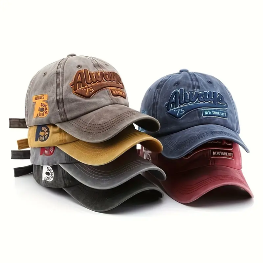6pcs Adjustable Baseball Caps with "Always" Letter Design | Breathable, Lightweight, Multi-Color Pack, Machine Washable, Hiking Gear & Stylish Headwear